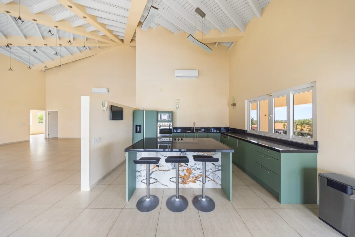 Kitchen area, before virtual staging