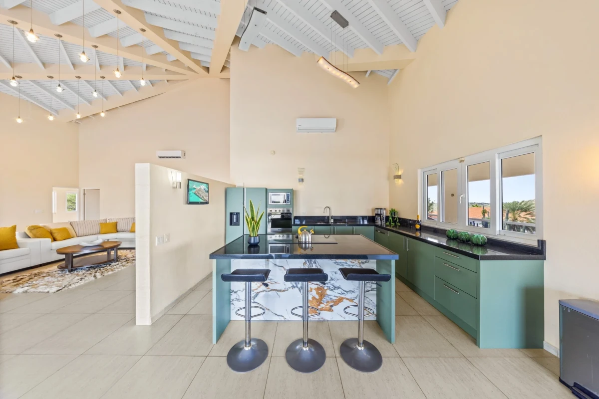 Kitchen area, after virtual staging